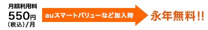 auスマートバリューなどの適用で永年500円割引